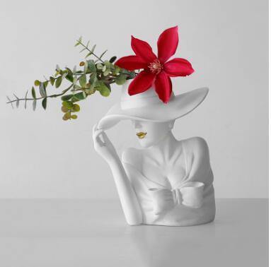 Pretty Woman Figure Flower Pot