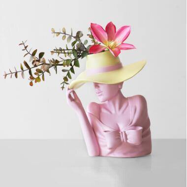 Pretty Woman Figure Flower Pot