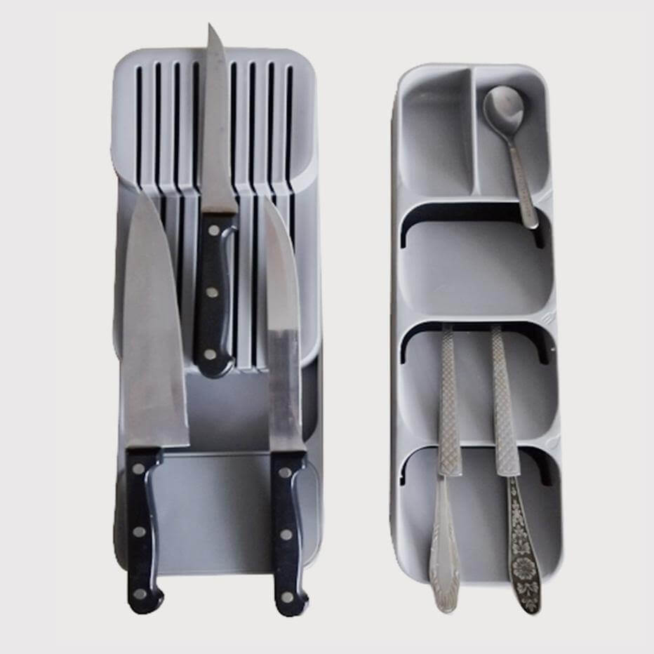 Hidden Multilayer Silverware Organizer