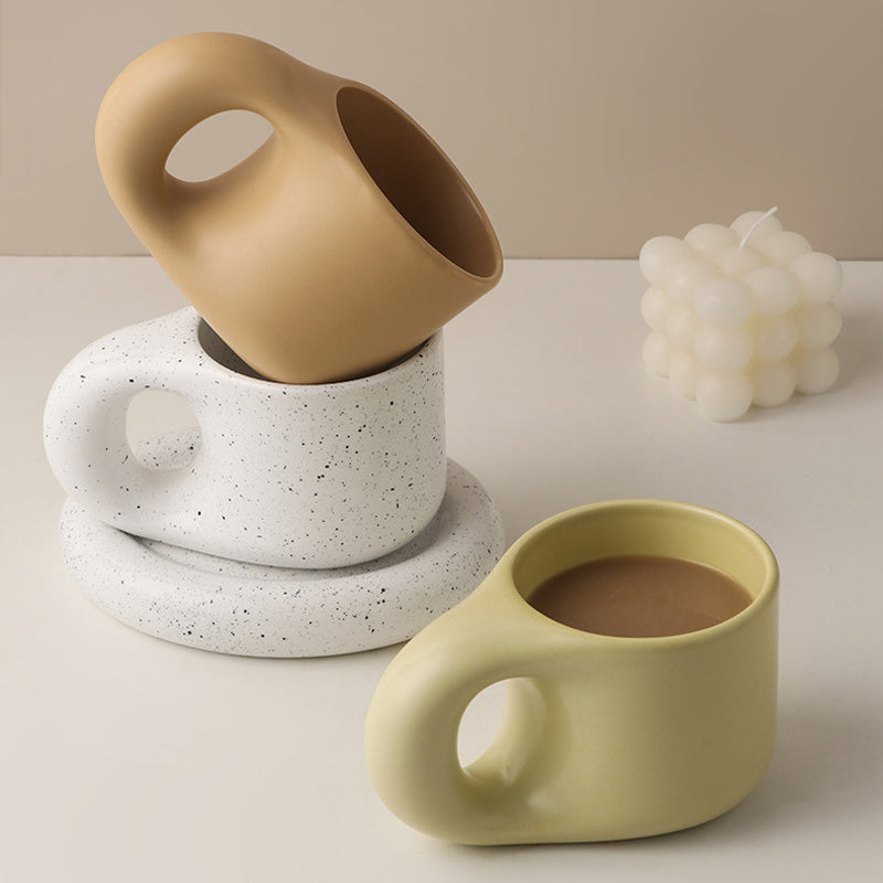 Nordic Ceramic Handle Handmade Mug