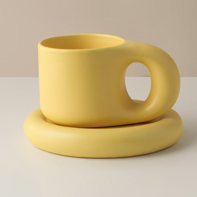 Nordic Ceramic Handle Handmade Mug