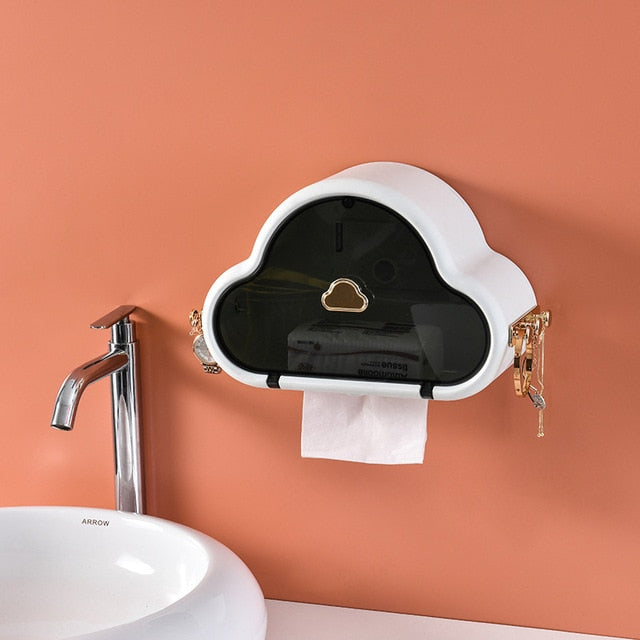 Punch-Free Wall Mounted Waterproof Toilet Paper Holder