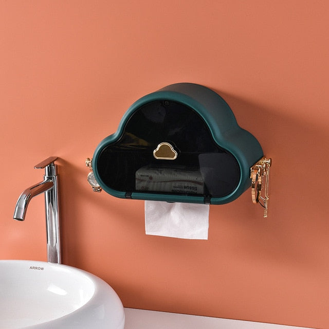 Punch-Free Wall Mounted Waterproof Toilet Paper Holder