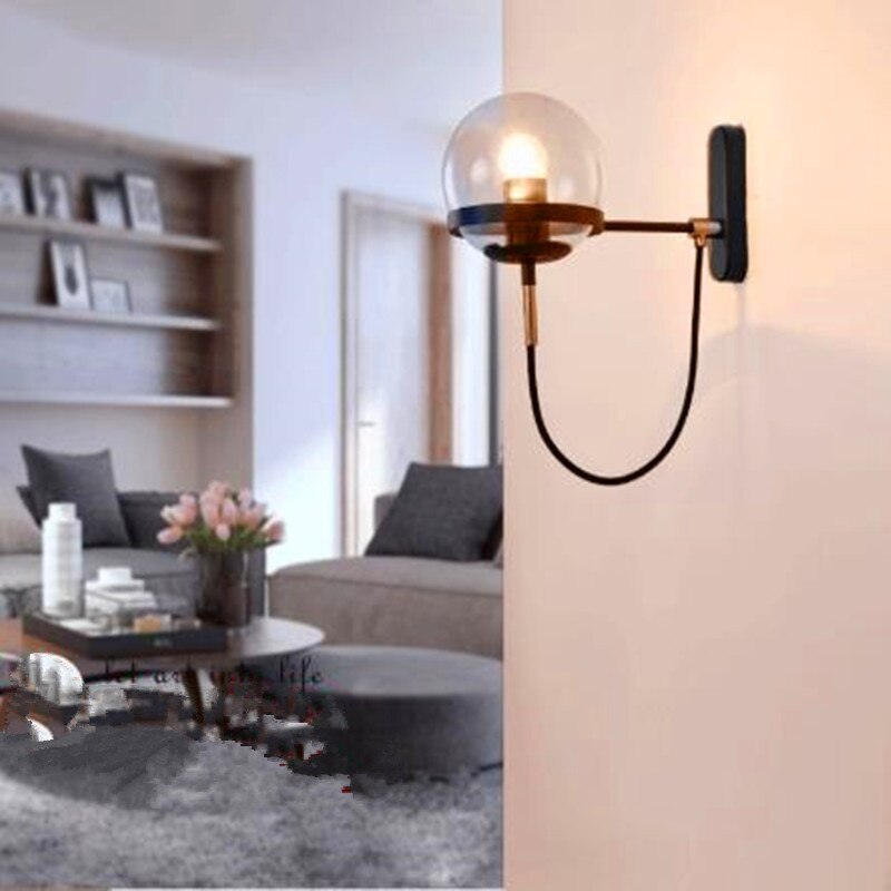 Elegant Retro Wall Glass Ball Lamp