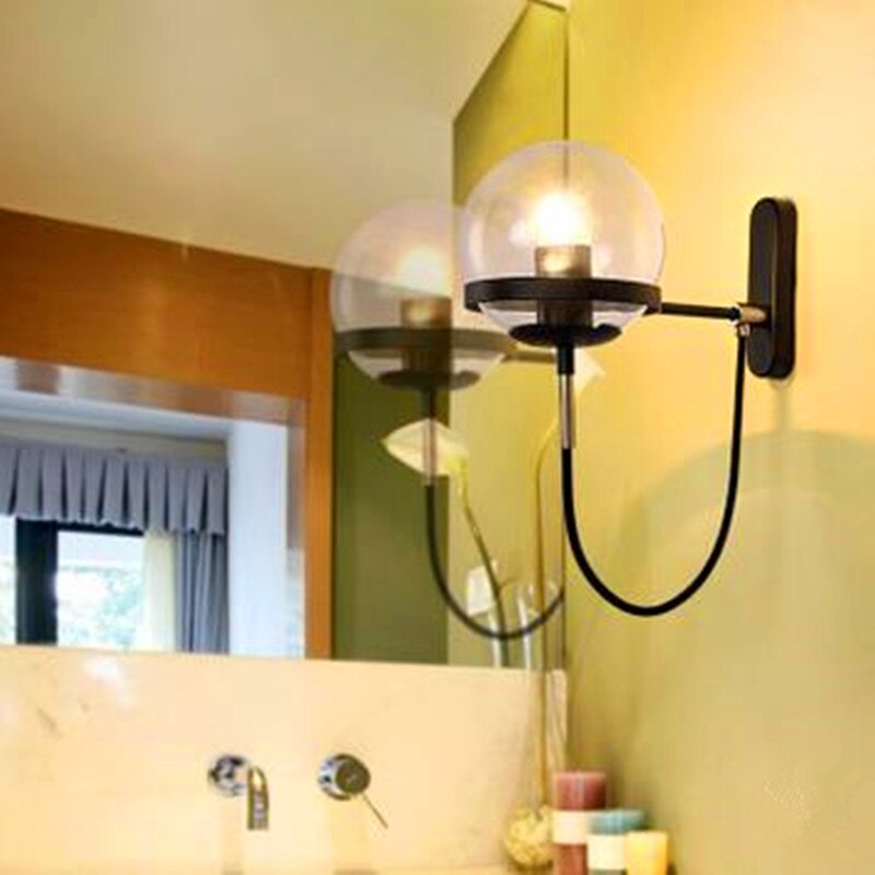 Elegant Retro Wall Glass Ball Lamp