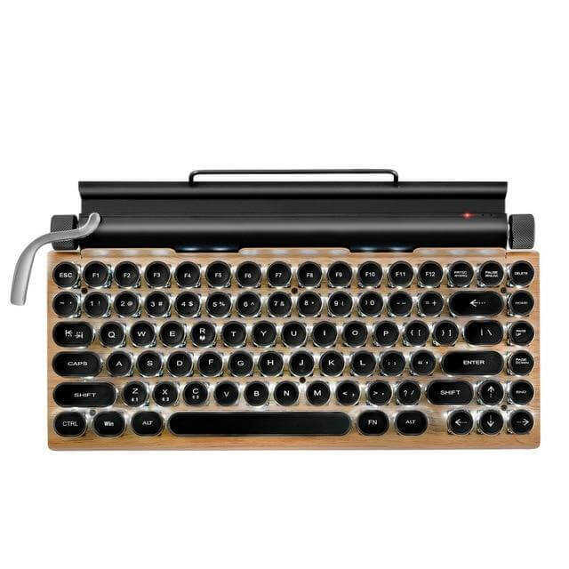 Typewriter Wireless Colorful Backlight Retro Keyboard