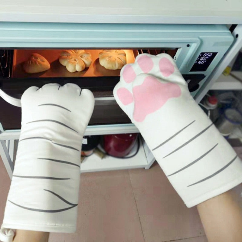 Cute Cat Paws Oven Mitts