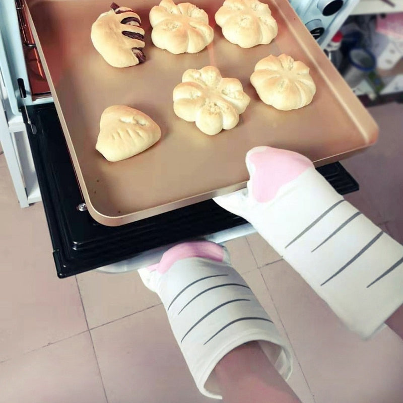 Cute Cat Paws Oven Mitts