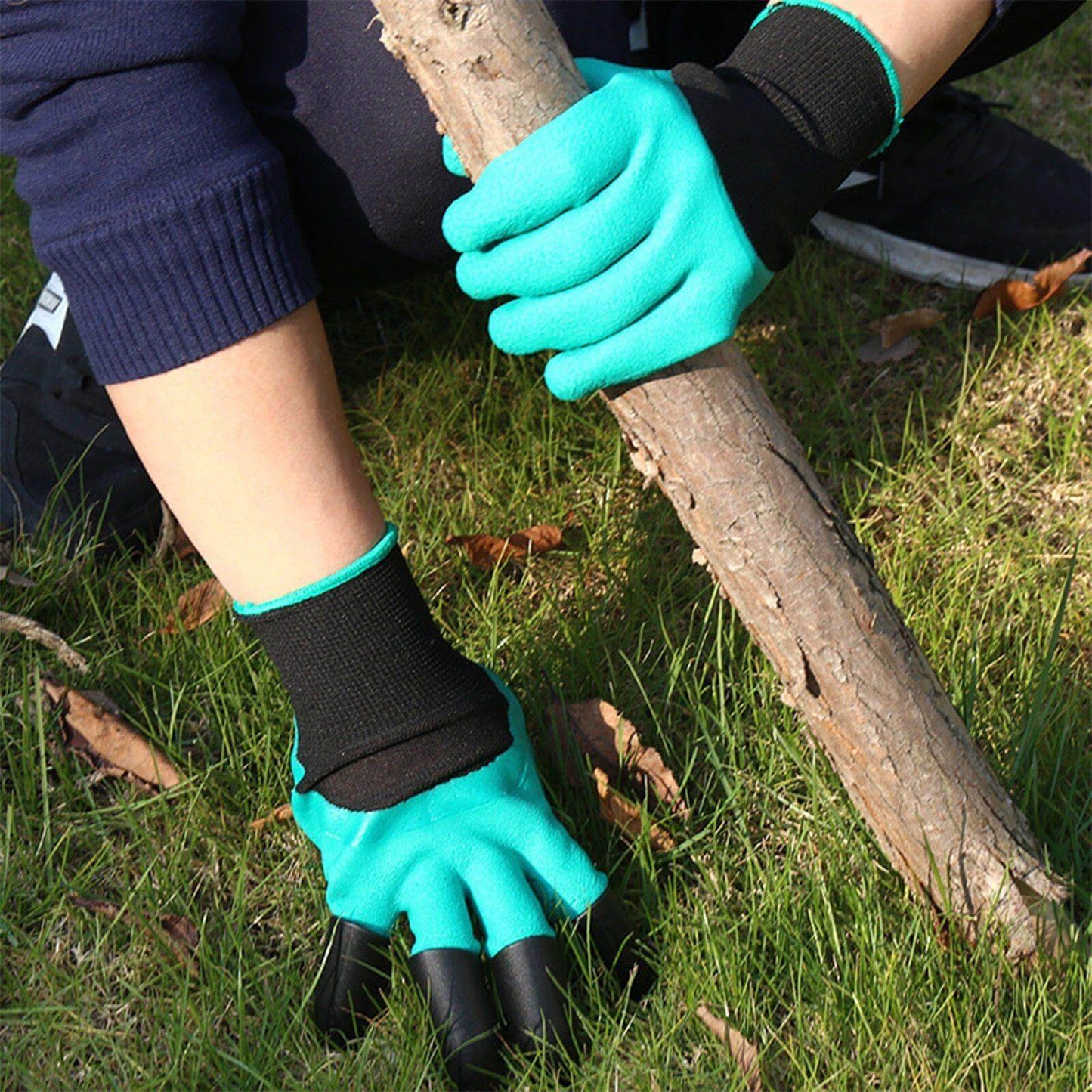 Garden Rubber Gloves with Fingertips Claws