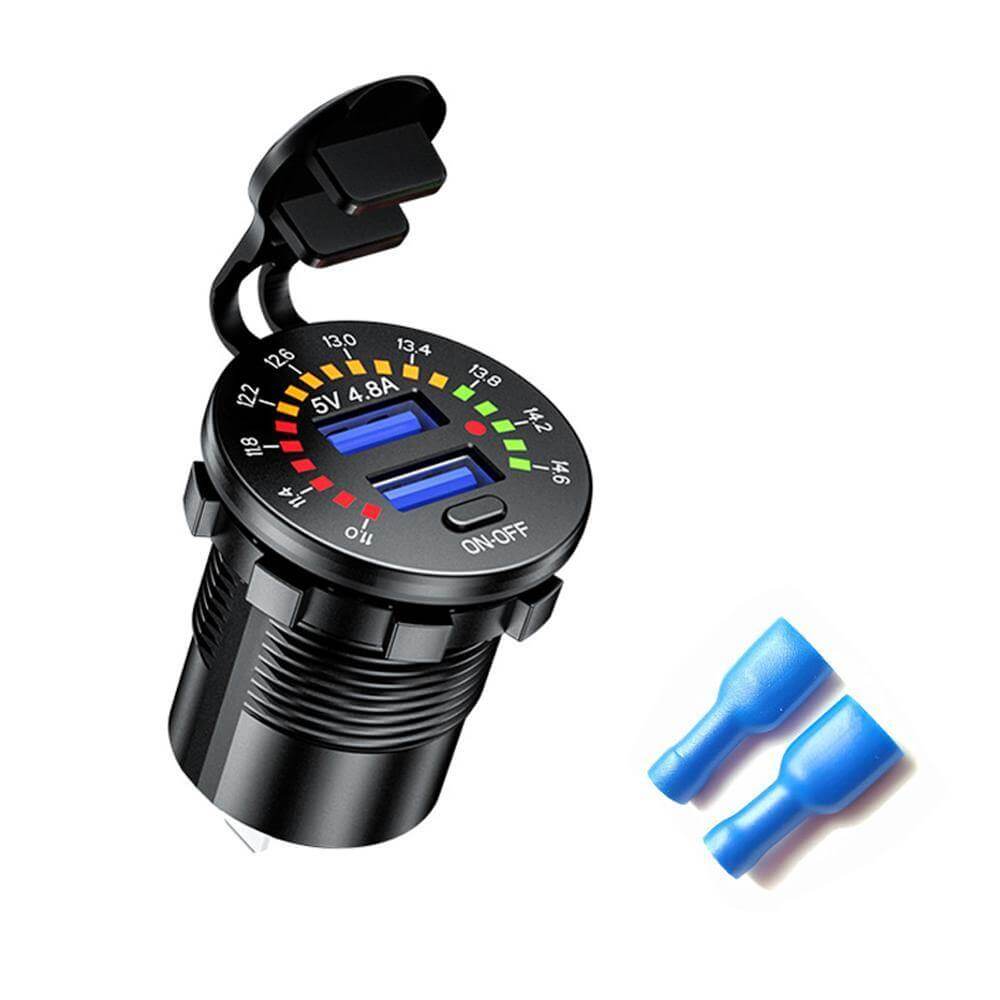 Led Display Fast Car Dual USB Charger
