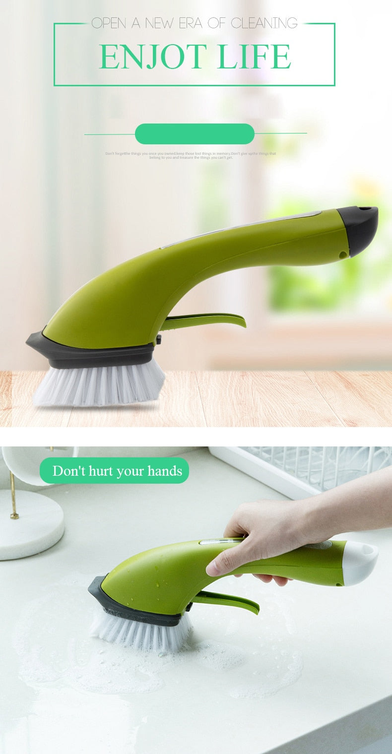 Multi-function Liquid Dispenser Cleaning Brush