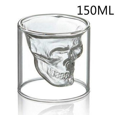 3D Skull Head Double Drinking Glass - UTILITY5STORE
