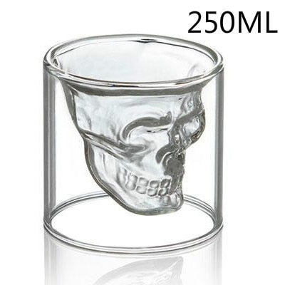 3D Skull Head Double Drinking Glass - UTILITY5STORE