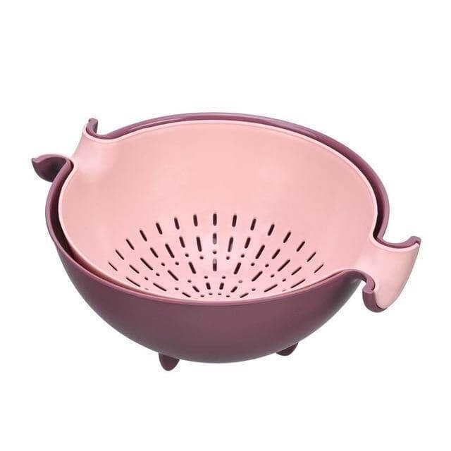 Pastel Double Drain Basket Bowl - UTILITY5STORE