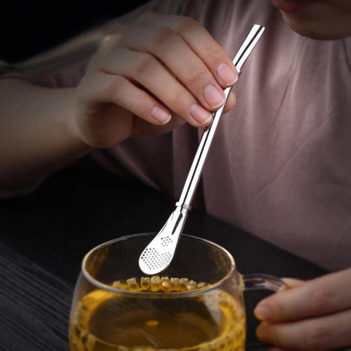 Stainless Steel Tea Straw Spoons