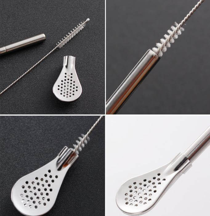 Stainless Steel Tea Straw Spoons