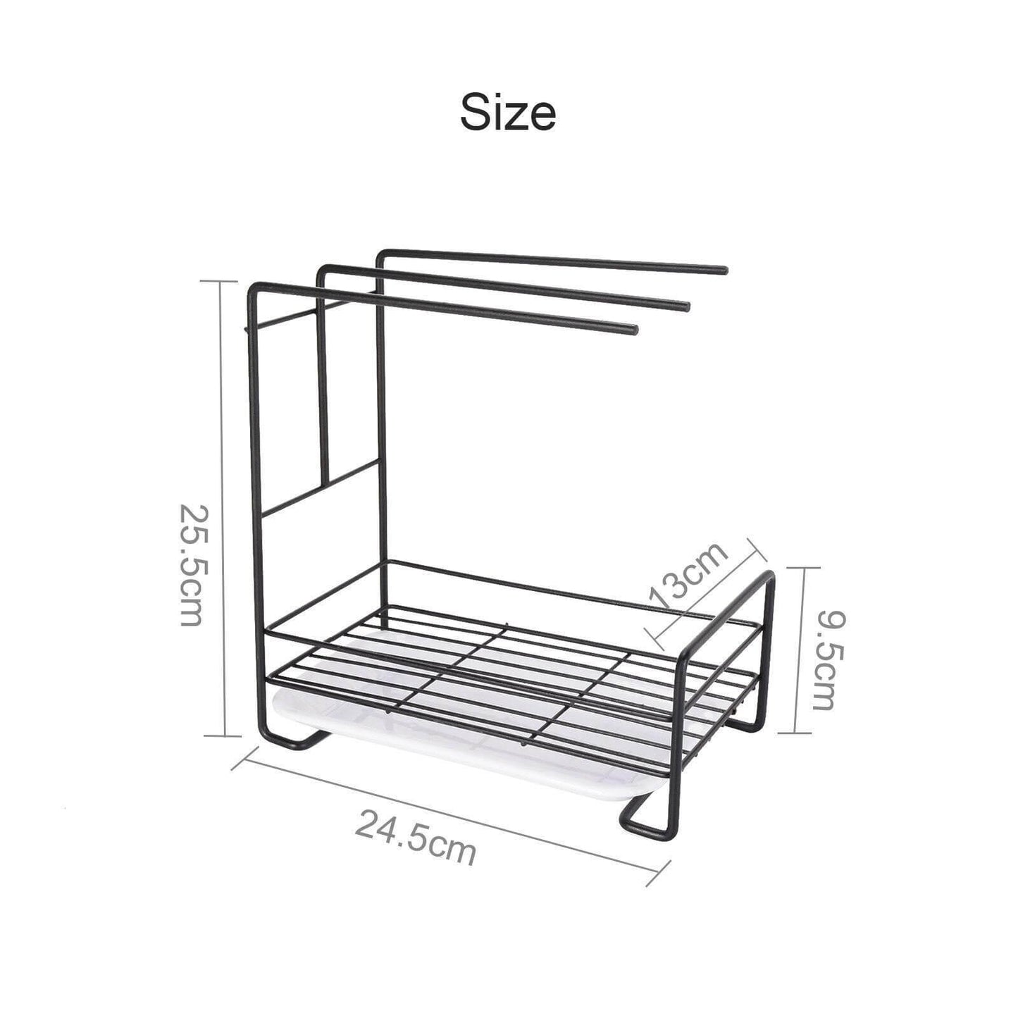 Iron Space Saving Kitchen Sink Drying Rack