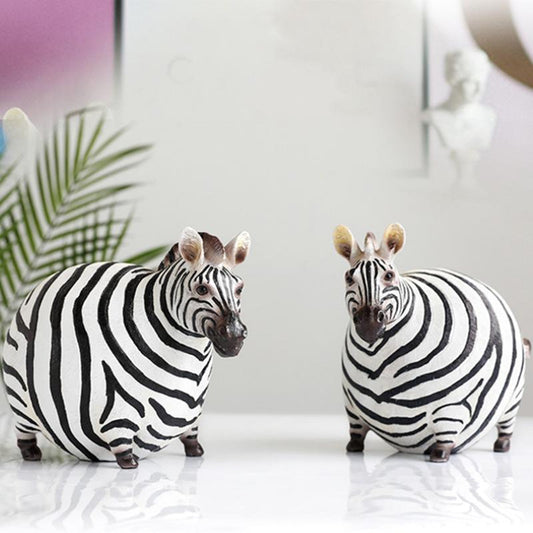 Modern Cute Zebra Resin Figurines - UTILITY5STORE