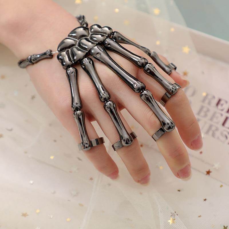 Skeleton Punk Halloween Finger Bracelet