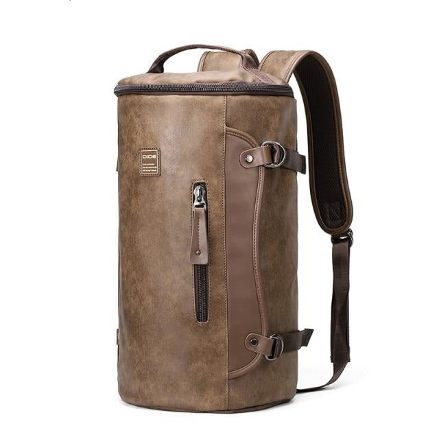 Leather Simple Style Vintage Men's Backpack
