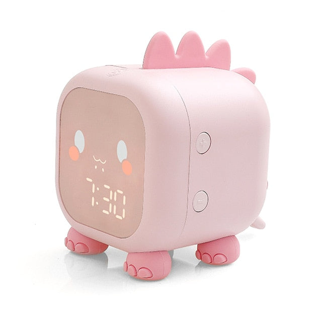 Cute Dinosaur Kids Alarm Clock Night Light