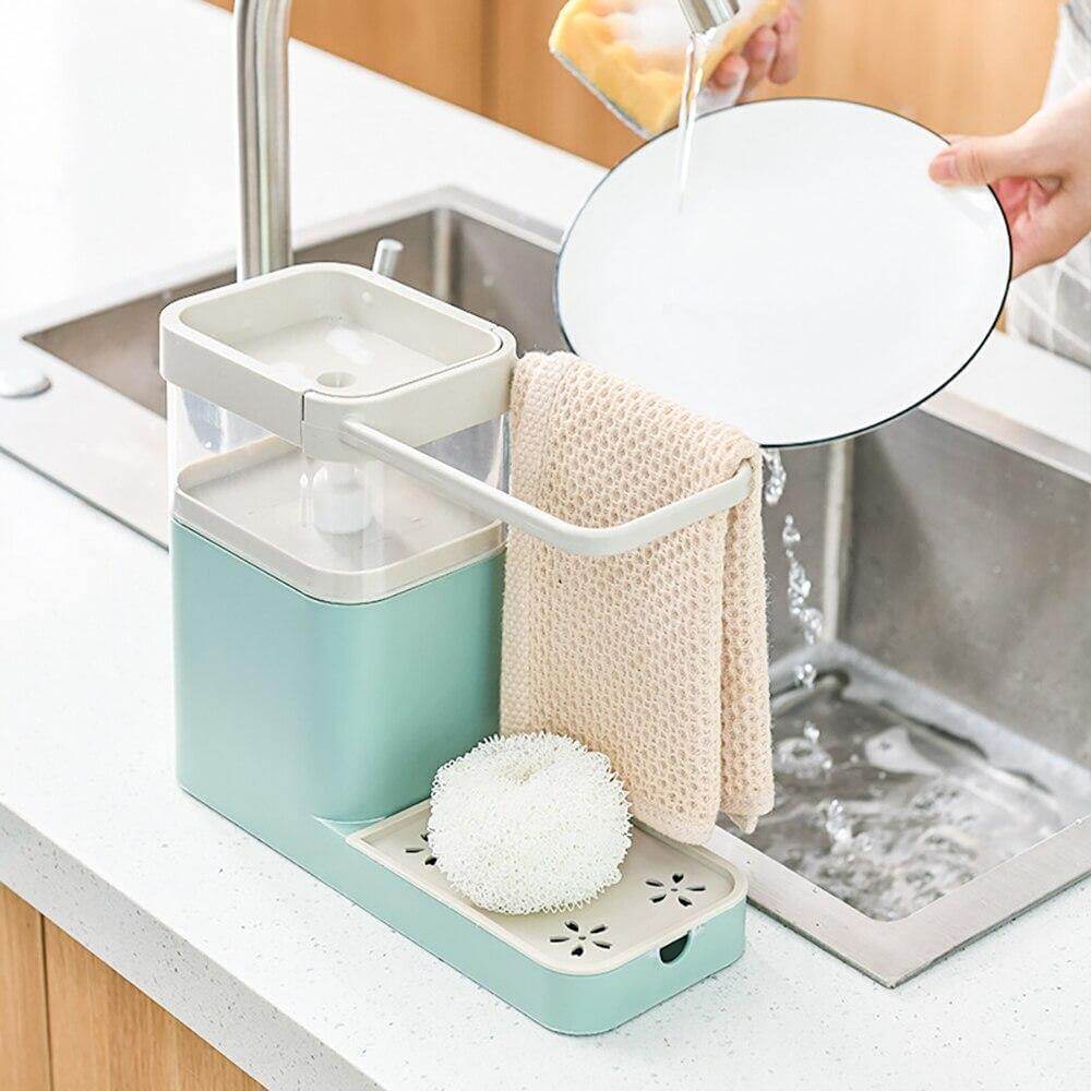 3in1 Multifunctional Cleaning Soap Holder Drainboard Storage - UTILITY5STORE