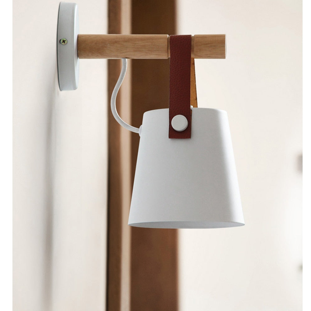 Nordic Style Wood Elegant Wall Lamp