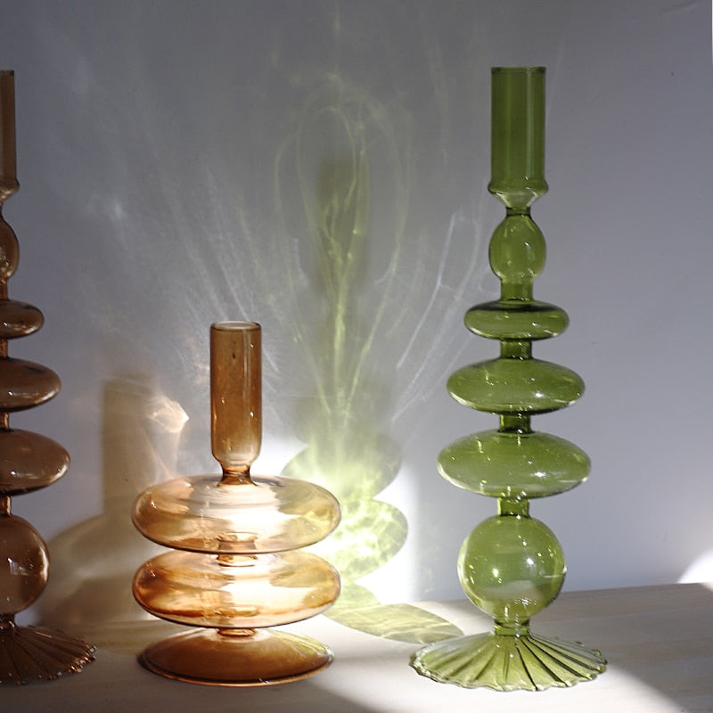 Nordic Stylish Bubble Glass Candle Holder