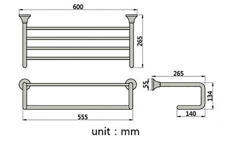 Wall-Mounted Bathroom Accessories Holder Set