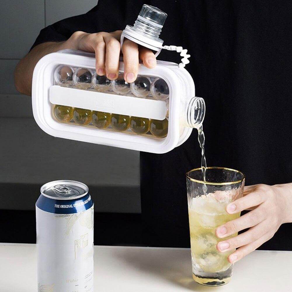 Portable Cooler with Lid and Ice Maker