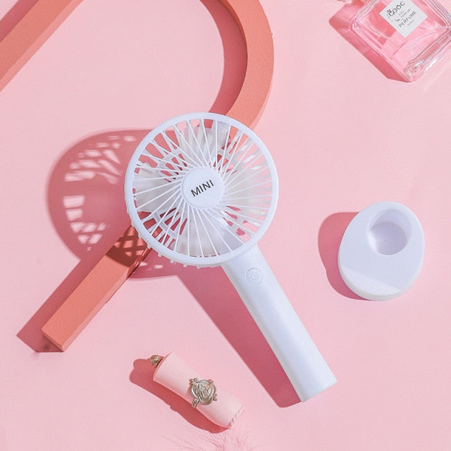 Phone Holder Mini Handheld Fan