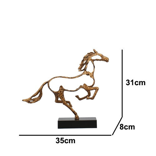 Minimalist Abstract Horse Sculpture Art Figurine