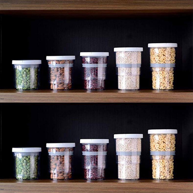 Compressible Pantry Organizer Food Jar