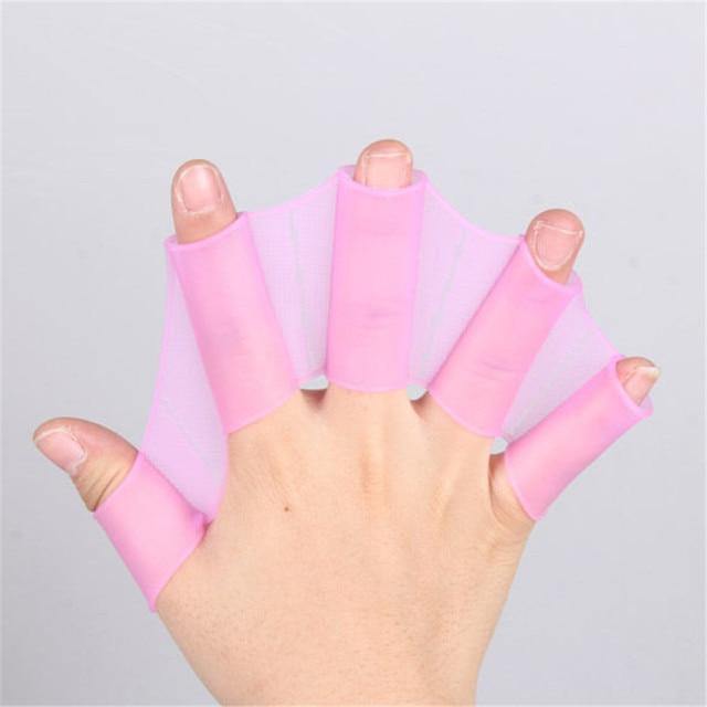 Silicone Webbed Swimming Gloves