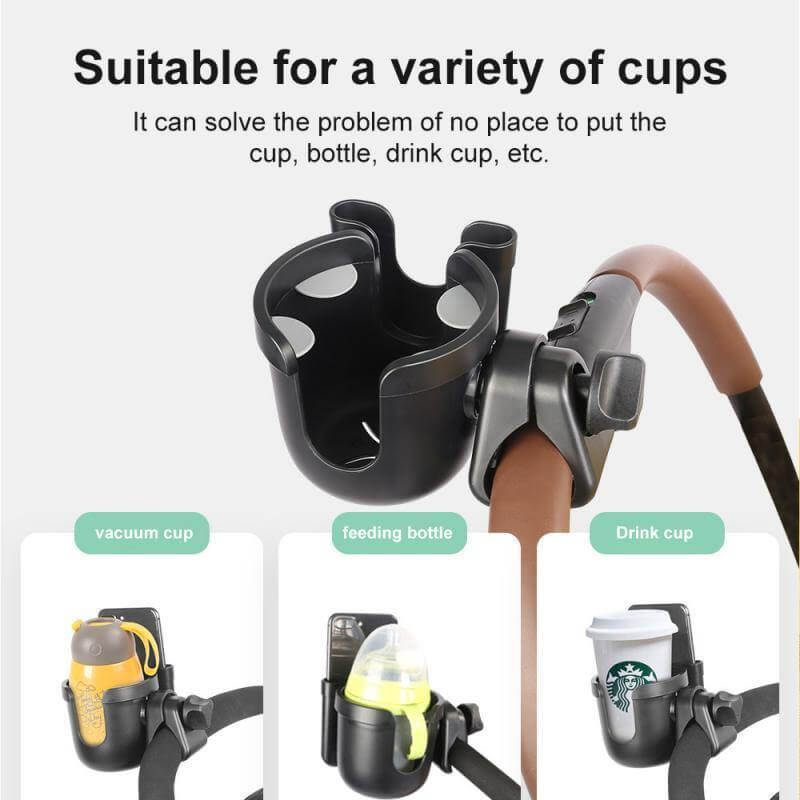 Universal Baby Stroller Parent Cup &amp; Phone Holder