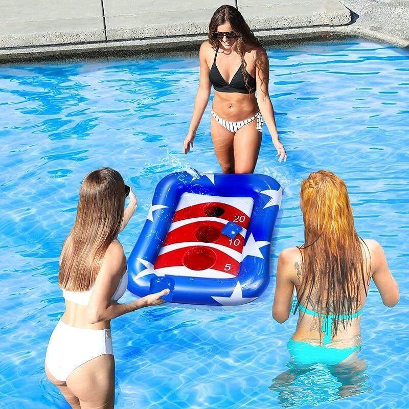 Summer Inflatable Ring Toss Pool Game