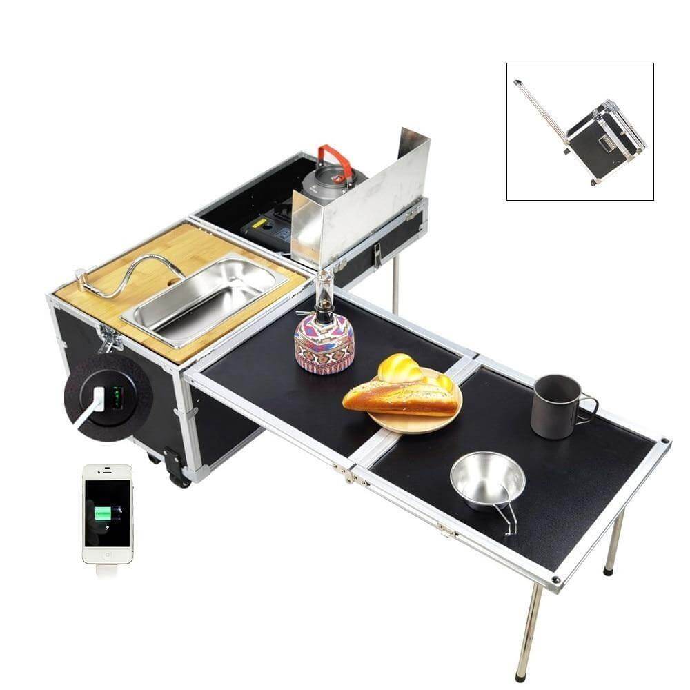 Portable Foldable Outdoor Camping Cooking Kitchen Table