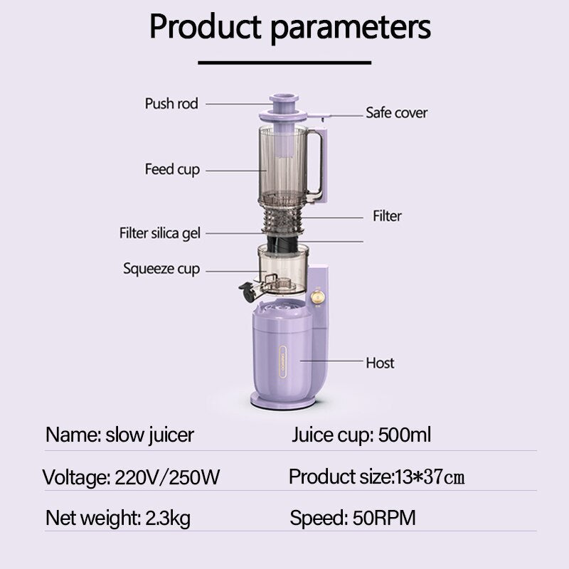 Portable Cold Pressed Electric Blender