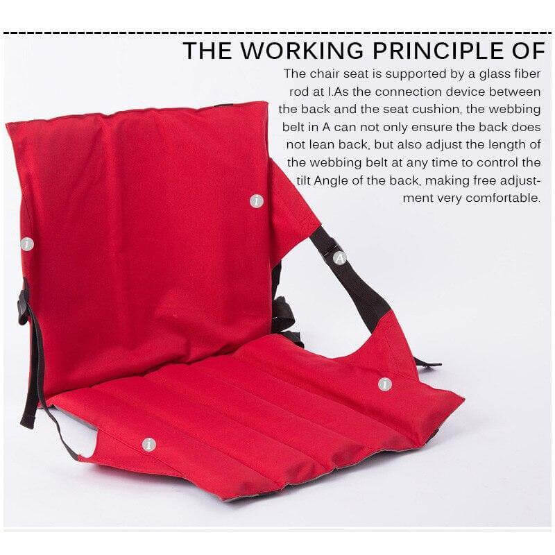 Non-Slip Foldable Seat Pad With Backrest