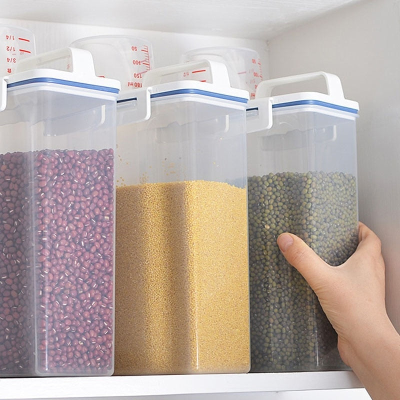 Measuring Cup Lid Cereal Grain Storage Dispenser