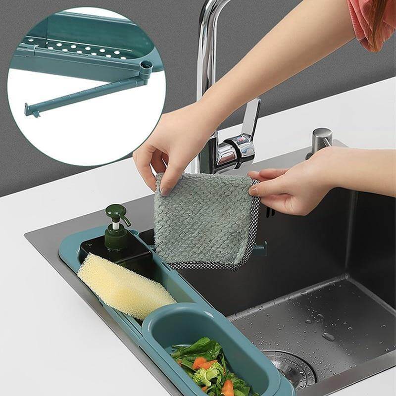 Kitchen Retractable Sink Rack Organizer - UTILITY5STORE