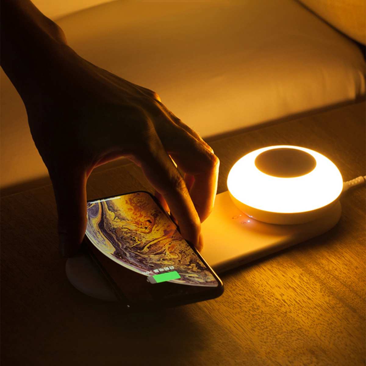 Smart Modern Wireless Charging Slim Night Lamp