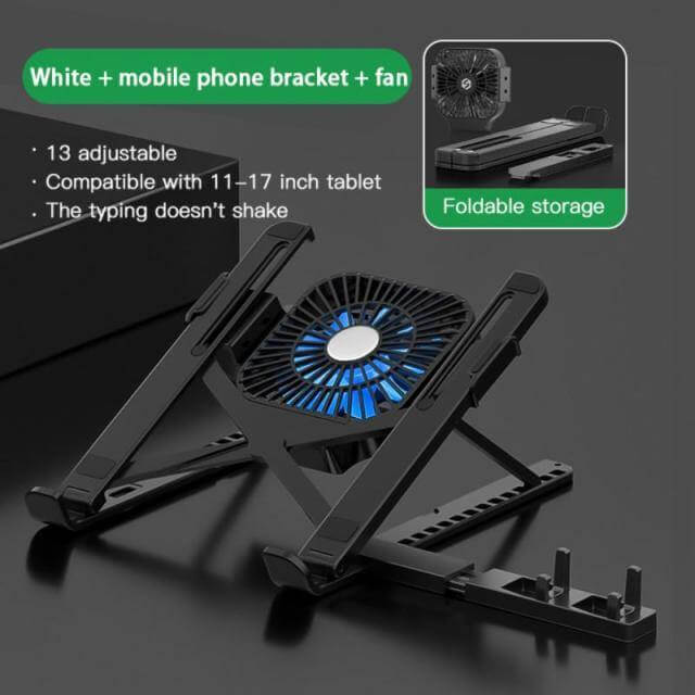 Dual Cooling Foldable Laptop Stand
