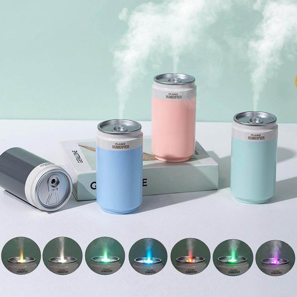 Portable Ultrasonic Bottle Air Humidifier with Mini Lamp