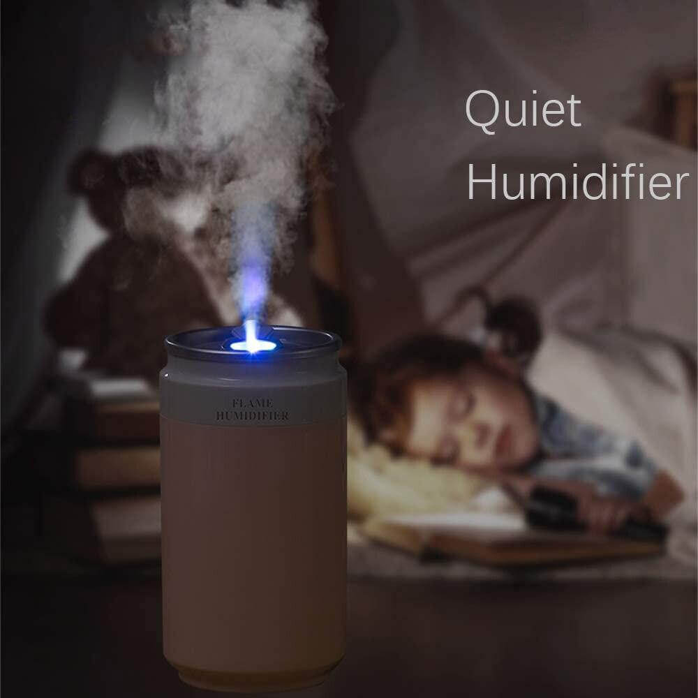 Portable Ultrasonic Bottle Air Humidifier with Mini Lamp