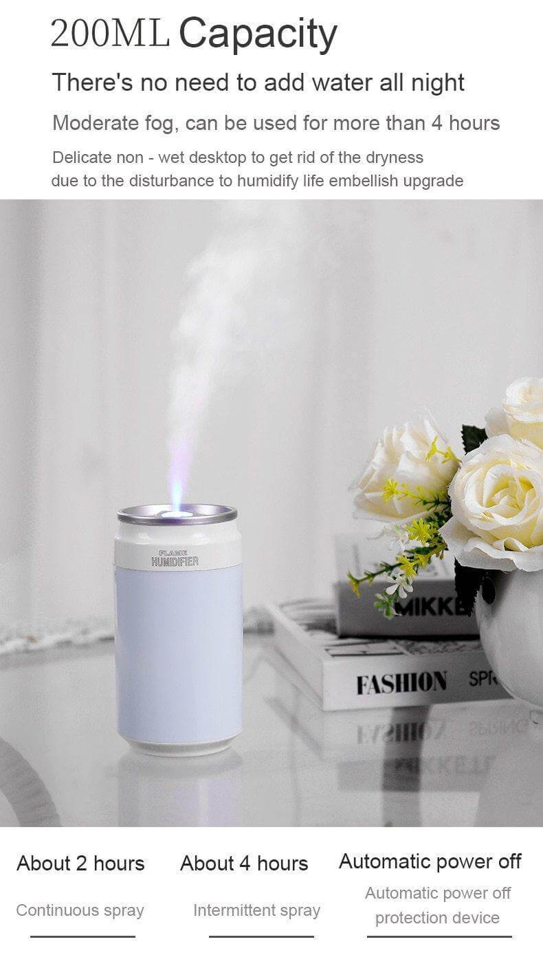 Portable Ultrasonic Bottle Air Humidifier with Mini Lamp