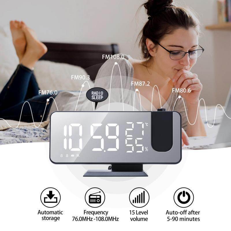 LED Digital Alarm Projection Clock
