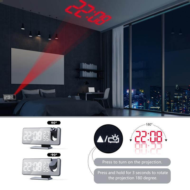 LED Digital Alarm Projection Clock