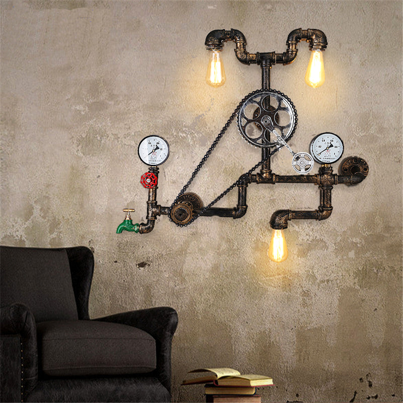 Nordic Loft Style Iron Water Metal Lamp