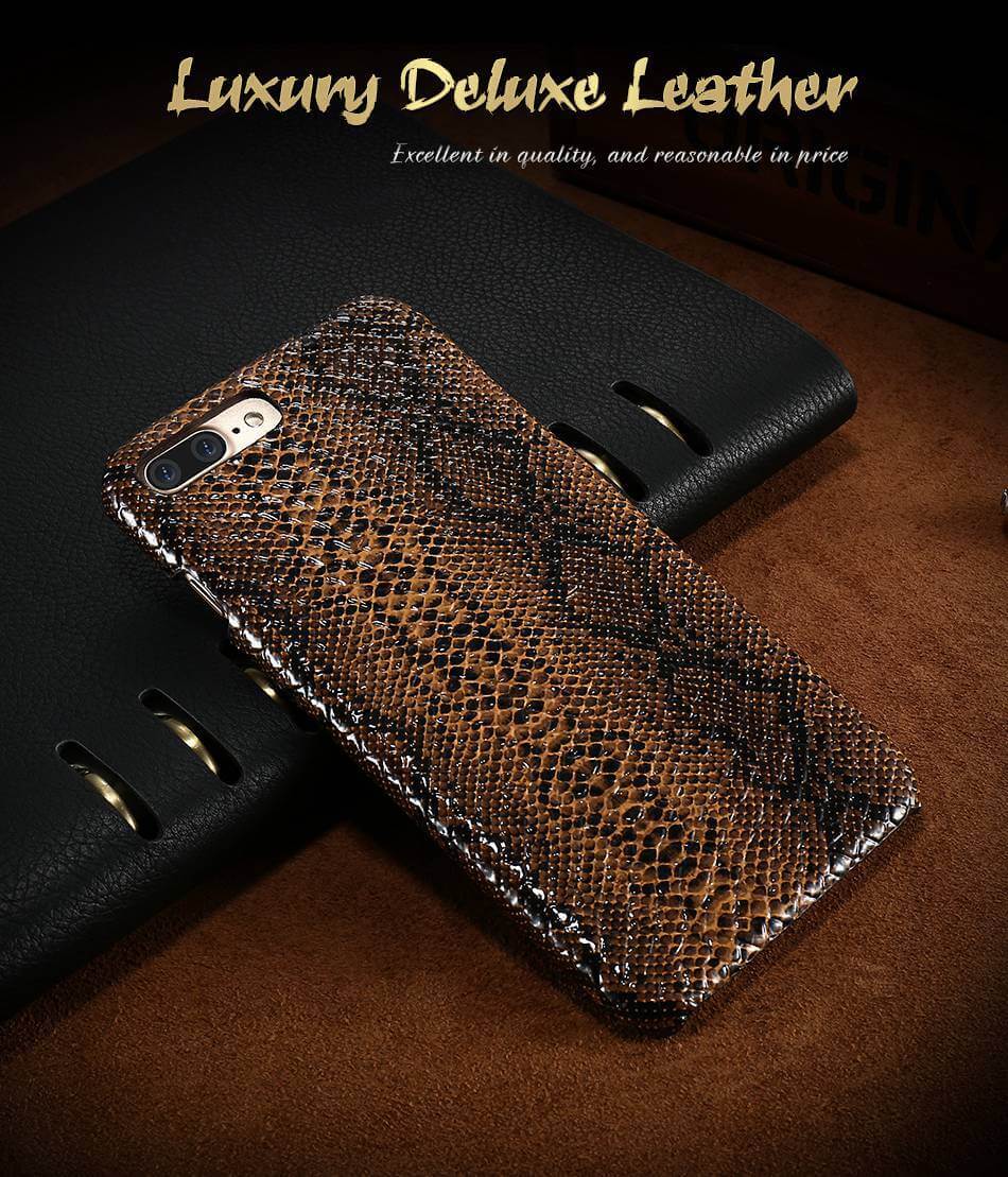 Luxury Crocodile Snake Leather Case For Iphone